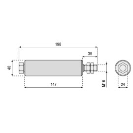 Galet de guidage en nylon blanc 147 mm