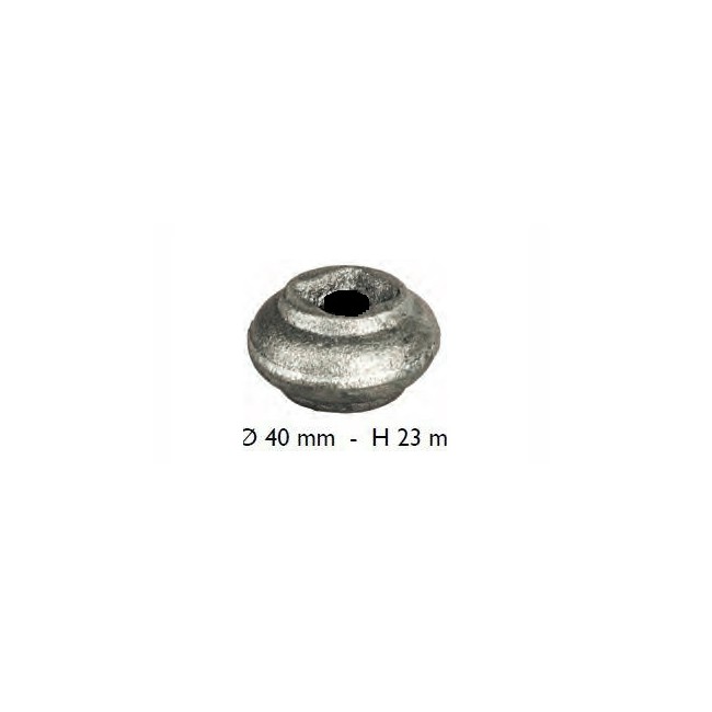 Bague Ø 40 mm - H 23 mm - trou 12