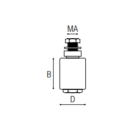 Rouleau/galet avec bouchon de fixation diamètre 42