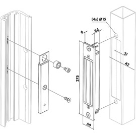 MAGUNIT-2500 Ventouse et contre-plaque pour profils...